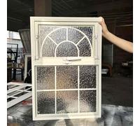 French Home Decorative Window, Double Hung Windows with Fixed Lower Window & Openable Upper Window, Aluminum House Windows
