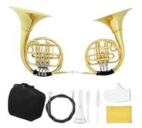 French Horn 3 Keys French Horn Bb Brass Instrument Golden Split With Case Mouthpiece Kit Accessories