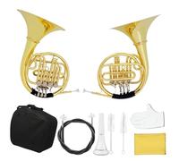 French Horn 4 Keys Bach French Horn Bb Double Row Gold Plated Professional Brass Instrument With Case Mouthpiece Kit