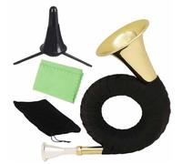 French Horn Bb Key Brass Hunting Horn French Gold Finish Set With Accessories(Set)