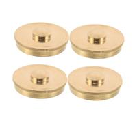 French Horn Bottom Cap Replacement Parts 34mm Metal 4pcs Set | Detachable Lower Valve Cover, Quick Swap Repair Part, Golden Finish, for Band Instruments and Rental Shops