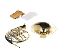 French Horn for Beginners Bb Tone 3 Key Single-row French Horn Brass Gold Lacquer Split French Horn Instrument With Mouthpiece Case
