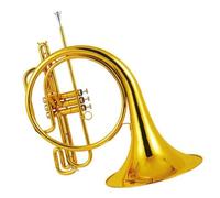 French Horn for Beginners Bb Tone Brass Gold Lacquer French Horn 3 Cupronickel Piston Marching French Horn With Mouthpiece