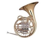 French Horn for Beginners Brass Lacquer Gold B Flat To F Tone French Horn 4-key Double Row Bb/F Tone French Horn With Canvas Case