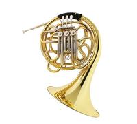 French Horn for Beginners Brass Lacquered Gold French Horn Bb/F Tone 4-button Double Row French Horn With Storage Case