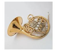 French Horn for Beginners Brass Musical Instrument 4 Key Yellow Brass Gold Lacquer F/Bb Tone Double French Horn With Accessories