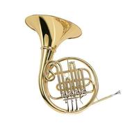 French Horn for Beginners Four-key Single-row French Horn Instrument Brass Lacquer Gold Bb/A Tone French Horn With Accessories