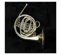 French Horn for Beginners Gold Lacquer Brass French Horn Eb/F Tone Junior 3-key Single French Horn Instrument With Case
