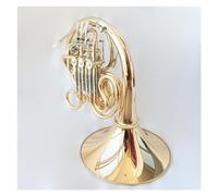 French Horn for Beginners High Grade Double French Horn Yellow Brass Gold Lacquer4 Keys Bb/F Tone French Horn With Accessories