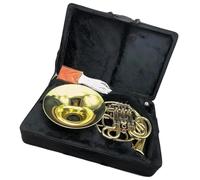 French Horn for Beginners Yellow Brass Gold Lacquer French Horn Instrument 4 Keys Double Row F/BB Tone French Horn With Case