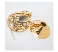French Horn for Beginners Yellow Brass Lacquer Gold Split Type F/Bb Tone 4 Keys Professional Double French Horn