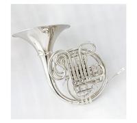 French Horn for Beginners Yellow Brass Nickel Plated Body Bb/F Tone Split Type French Horn Included Accessories