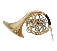French Horn Four Key Double Row French Horn Integrated Speaker B F Key Modulation Silver Easy To Play Professional(Metallic)