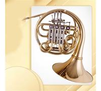 French Horn Four Key French Horn In The Key Of Bb F Double And Single Row For Beginners Grade Exams Gold Copper(Split gold copper material)