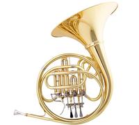 French Horn French Horn Gold Plated B Flat Four Key Single Row Beginner Friendly Playing