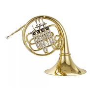 French Horn In B Flat Major Single Double Row Four Piston Suitable For Band And Church Performances(Single-row 4-valve French horn)