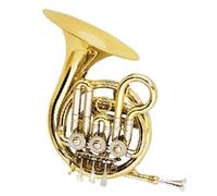 French Horn Instrument Professional 3 Key Bell Brass Gold Lacquered Bb Tone Mini French Horn