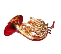 French Horn Miniature Phosphor Bronze Plated Small Round Horn Bb Tone For Professional Use