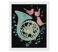 French Horn Music Bird Diamond Art Kits Accessories Full Square Drill 5D Painting Craft Home Wall Decor