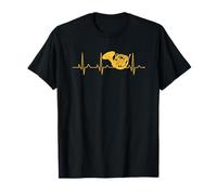 French Horn Music Lover Heartbeat French Horn T-Shirt