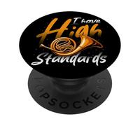 French Horn Orchestra Music High Brass Instrument PopSockets Adhesive PopGrip