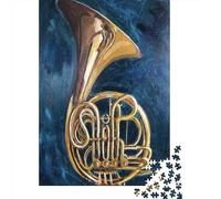 French Horn Painting 1000 Piece Extra-thick Cardboard Jigsaw Puzzle Family Lovers Brain Training Wall Decoration Value Pack 38x26cm/1000pcs