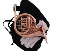 French Horn Professional Rose Brass Bb Mini French Horn With Hand Carved Bell And Case