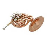 French Horn Rose Brass Piccolo Mini French Horn B Flat Engraved Bell With Case