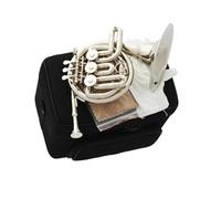 French Horn Set Silver Nickel Alloy Piccolo Mini French Horn In The Key Of B With Case