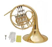 French Horn Single Row Four Key French Horn Brass Gold Plated Separate Parts Professional Performance Examination