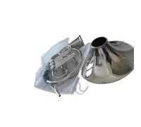 French Horn Wind Instruments Three Key French Horn B Flat Major Single Row Separate Professional Performance Gold And Silver(Silver)