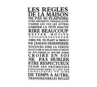 French House Rules Vinyl Wall Sticker Home Decoration Laugh A Lot Family Rules Wall Art Decal Family Home Wallpaper Small - 42x73cm