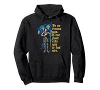 French I Am Not Afraid. I Was Born To Do This. Joan of Arc Pullover Hoodie