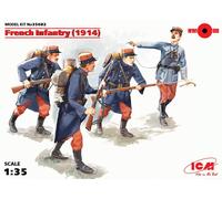 French Infantry (1914), (4 Figures) 1:35 Plastic Model Kit ICM