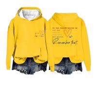 French Jacket Women Women's Oversized Slogan Letter Graphic Long Sleeve Sweatshirt Aesthetic Pullover With Pockets Cozy And Warm Crop Top Hoodies Sweatshirts Thermal Tops Soft Cotton (Yellow, XXXXL)