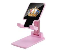 French King Folding Cell Phone Stand for Desk Adjustable Height Portable Cellphone Cradle for Office