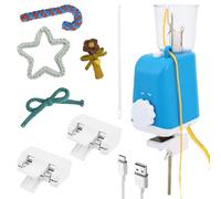 French Knitting Machine,Automatic I-Cord Knitting Machine,Efficient Automatic Yarn Spinner Tool,DIY Crochet Machine,Ideal for Beginners and Enthusiasts (Blue)