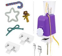 French Knitting Machine,Automatic I-Cord Knitting Machine,Efficient Automatic Yarn Spinner Tool,DIY Crochet Machine,Ideal for Beginners and Enthusiasts (Purple)