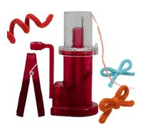 French Knitting Machine, Hand Cord Knitting Machine with Crank, Bracelet Weave Tool, Manual Crochet Machines, Household Spool Mill Sewing Tool, for Sock Hat Placemat Coasters(Red)