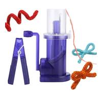 French Knitting Machine, Hand Cord Knitting Machine with Crank, Bracelet Weave Tool, Manual Crochet Machines, Household Spool Mill Sewing Tool, for Sock Hat Placemat Coasters(Purple)