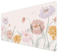 French KOKO Desk Mat, Large Desk Pad Large Mouse Pad Cute Big Desk Pad XXL Extended Gaming Mouse Pad for Desk Rubber Base Mousepad Mat for Work Game Girls (Soft Flowers, 36" x 16.5")