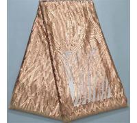 French Lace Fabrics Tulle Sequins 5 Yards African Luxury Mesh Lace for Sew Women Evening Dresses