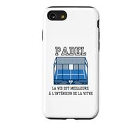 French Language! Padel: Life Is Better Inside The Glass Case for iPhone SE (2020) / 7/8