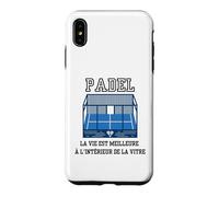 French Language! Padel: Life Is Better Inside The Glass Case for iPhone XS Max