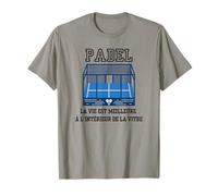French Language! Padel: Life Is Better Inside The Glass T-Shirt