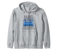 French Language! Padel: Life Is Better Inside The Glass Zip Hoodie