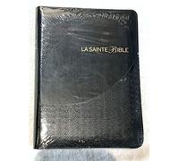 French Large Print Bible, Thumb Index, Zipper, Red Letter, Imitation Leather, Segond 1910