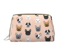 French Leather Hand-Held Zipper Makeup Bag Pen Case Stationery Box Lipstick Pouch Toiletry Bag