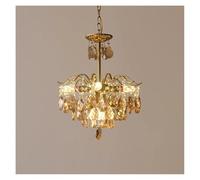 French LED Crystal Light Fixtures For Bedroom, Study And Dining Room. Height-adjustable Ceiling Chandelier(DD40CM)