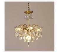 French LED Crystal Light Fixtures For Bedroom, Study And Dining Room. Height-adjustable Ceiling Chandelier